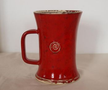 Kaffeetasse Tasse rot ergonomisch